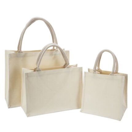 Sac de toile Ecru pour shopping réutilisable personnalisable