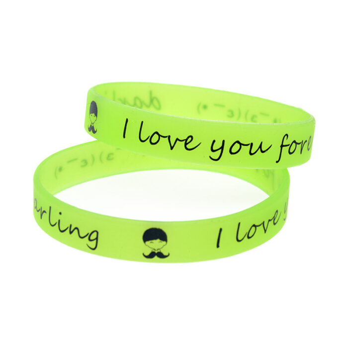 Bracelet publicitaire en silicone phosphorescent