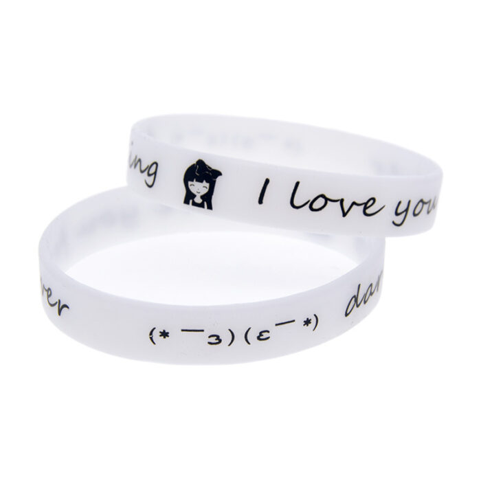 Bracelet publicitaire en silicone phosphorescent