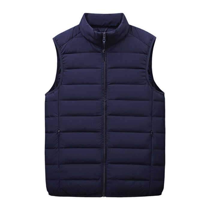 doudoune violet sans manche personnalisable avec logo